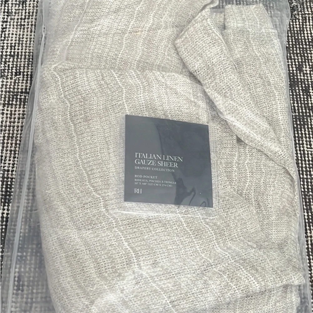 1 left! Restoration Hardware Italian linen gauze curtain panel. Sz 50X108